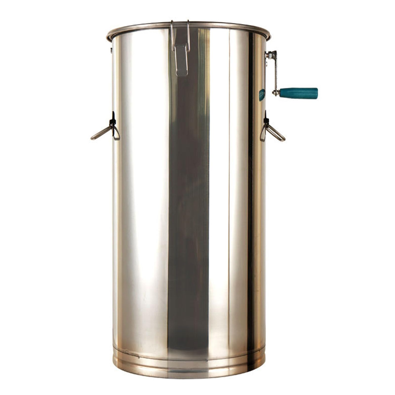 Smielatore Manuale, Estrattore Acciaio 304 Inossidabile 2 Telaio, con Coperchio in Acciaio Inossidabile e Maneggiare, per Allevamenti di Api Grandi E Piccoli,2 Frame