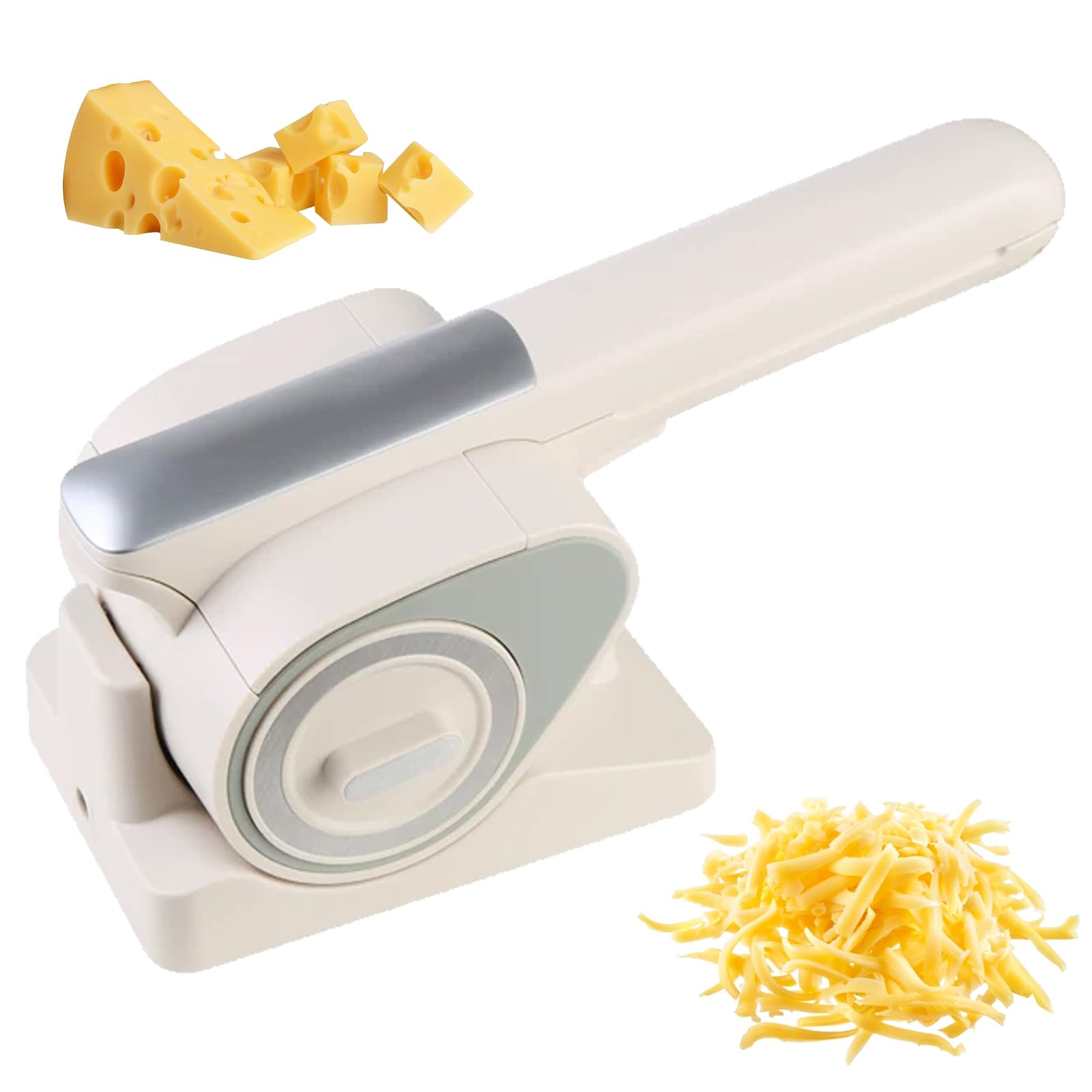 KJZQXYX Cordless Cheese Grater,Handheld Shredder, Electric Rotary Slicer, with 2 Rotary Drums, 2kg Per Charge,for Cheese, Nuts, Chocolate