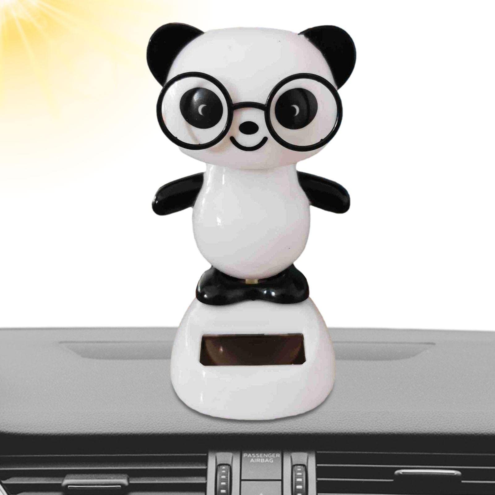 Animali Solare, Orso/Tigre/Panda ad energia Solare, Scuotono la Testa Giocattolo per Auto Alimentato a energia Solare per la Decorazione della Auto Cruscotto Ufficio Casa Scrivania