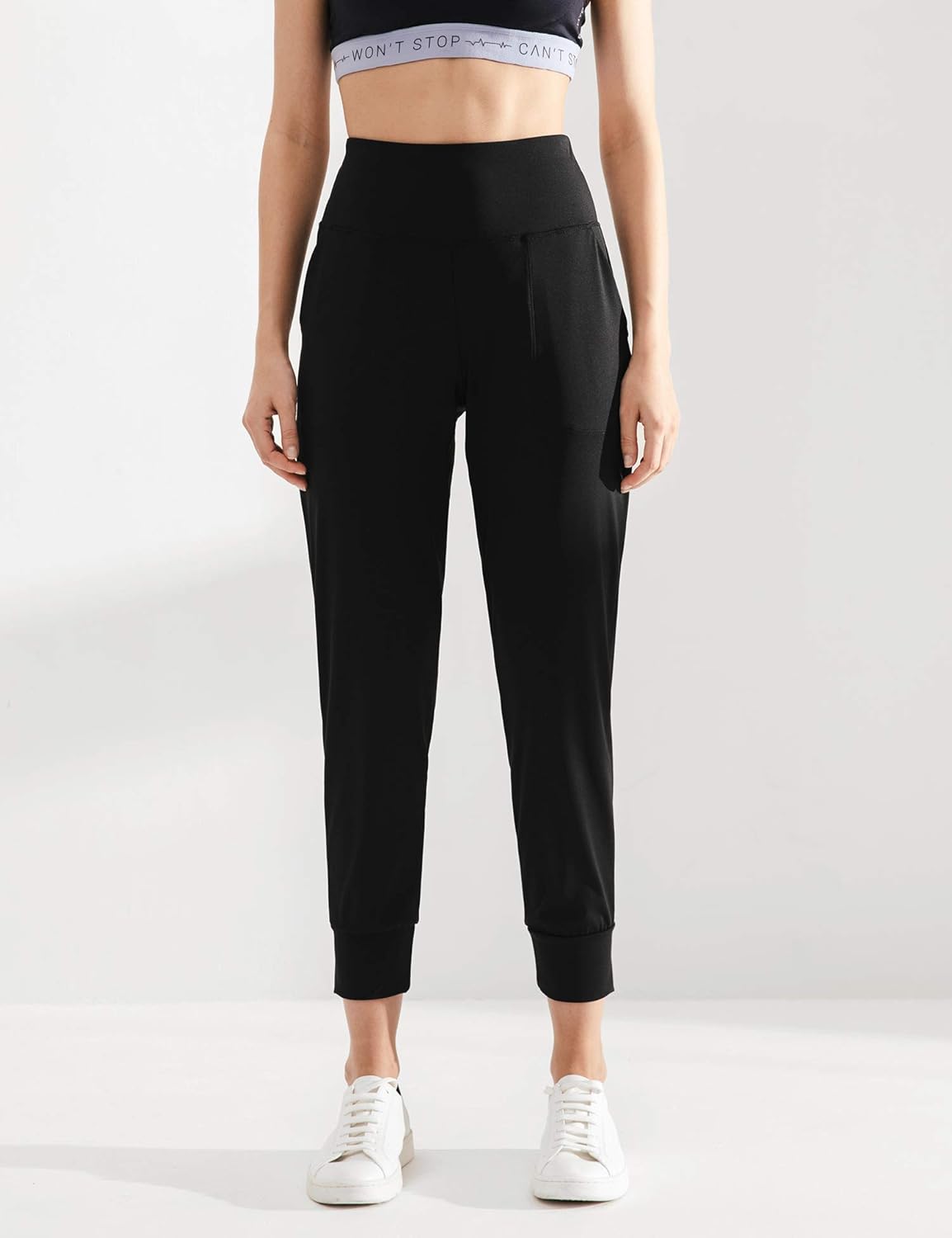 AJISAI Women's High Waisted Joggers with Pockets Yoga Pants for Running Lounge