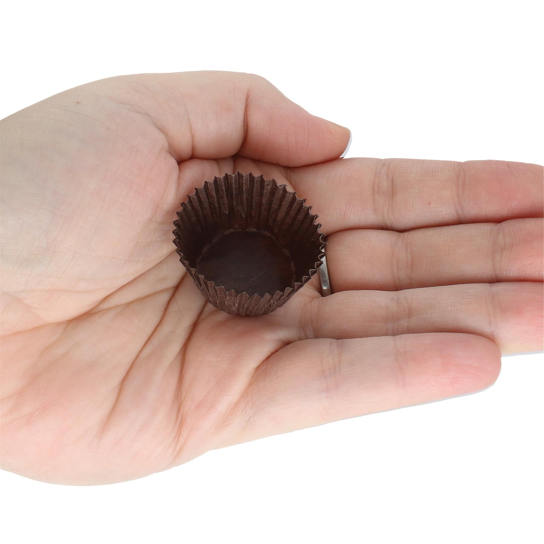 Cybrtrayd Lot de 250 gobelets en papier pour bonbons Motif n°3 Marron