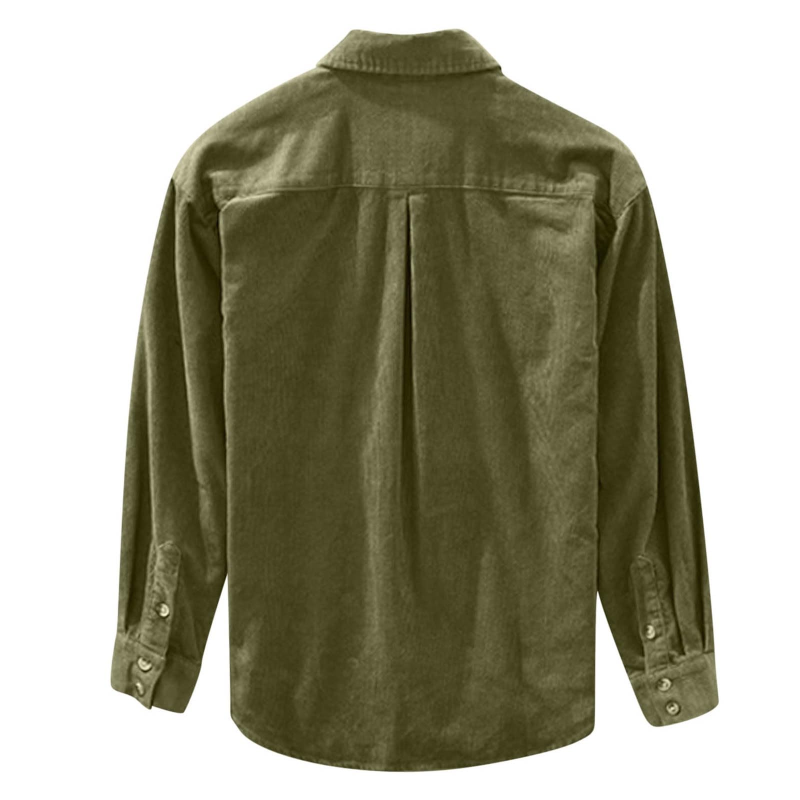 Camicia Uomo Cotone Manica Lunga-Camicia Maniche Corte Uomo-Camicia da Uomo Cargo Primavera E Inverno da Uomo Cappotto da Uomo Tascabile Casual Allentato Etnico