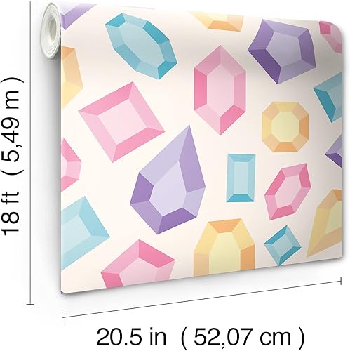 Vista 2 de LeLe Sadoughi Gems Peel & Stick - Papel tapiz (marfil)