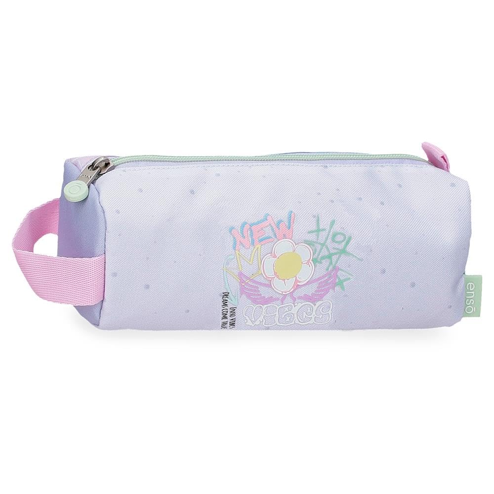 Enso New Vibes Round Pencil Case Blue 22x8.5x8cm Polyester