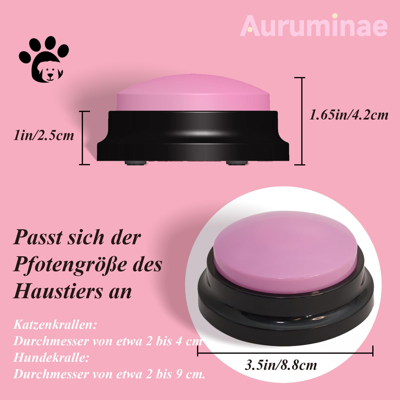 Buzzer Lot de 10 jouets intelligents pour chien avec fonction d'enregistrement