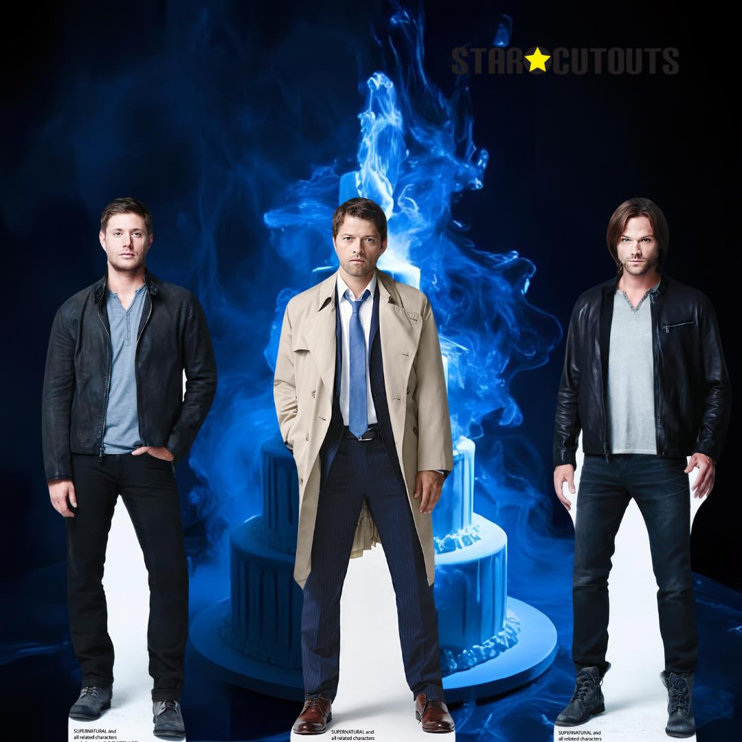 Star Cutouts SC4635 Supernatural Dean, Sam & Castiel Regal Top Pack – 31 cm Pappaufsteller für Fans, Sammler, Schreibtische & Raumdekoration