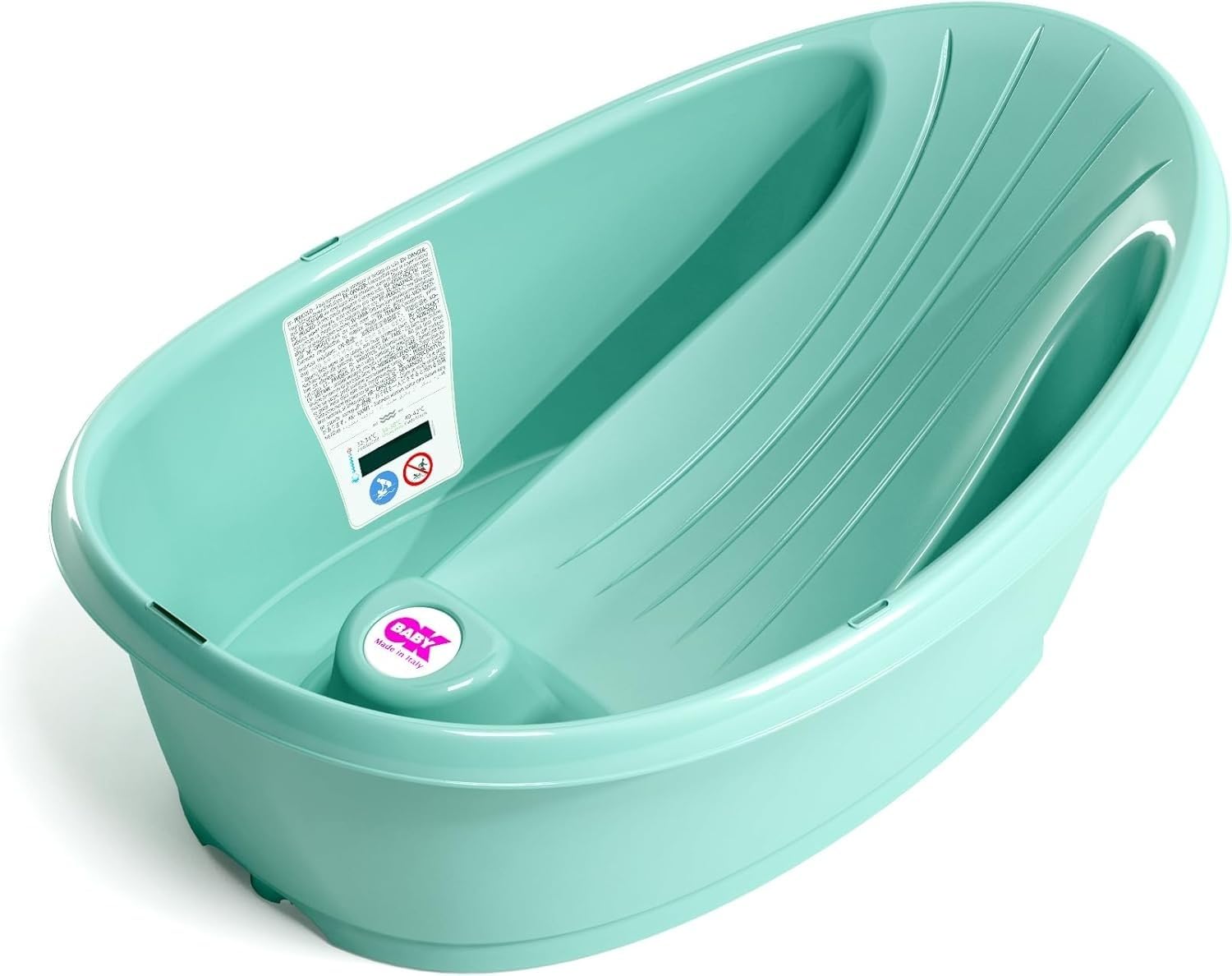 OKBABY Onda Baby - Vaschetta Compatta per il Bagnetto del Neonato 0-12 Mesi - Azzurro