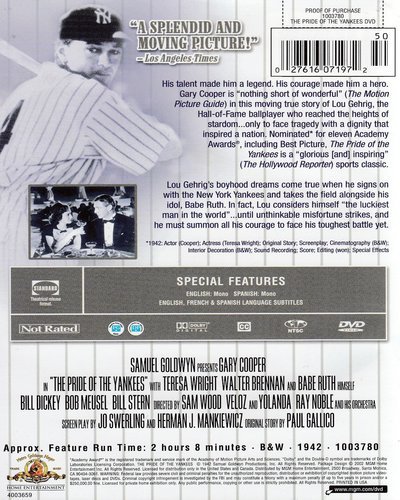 Pride Of The Yankees Amazon It Film E Tv