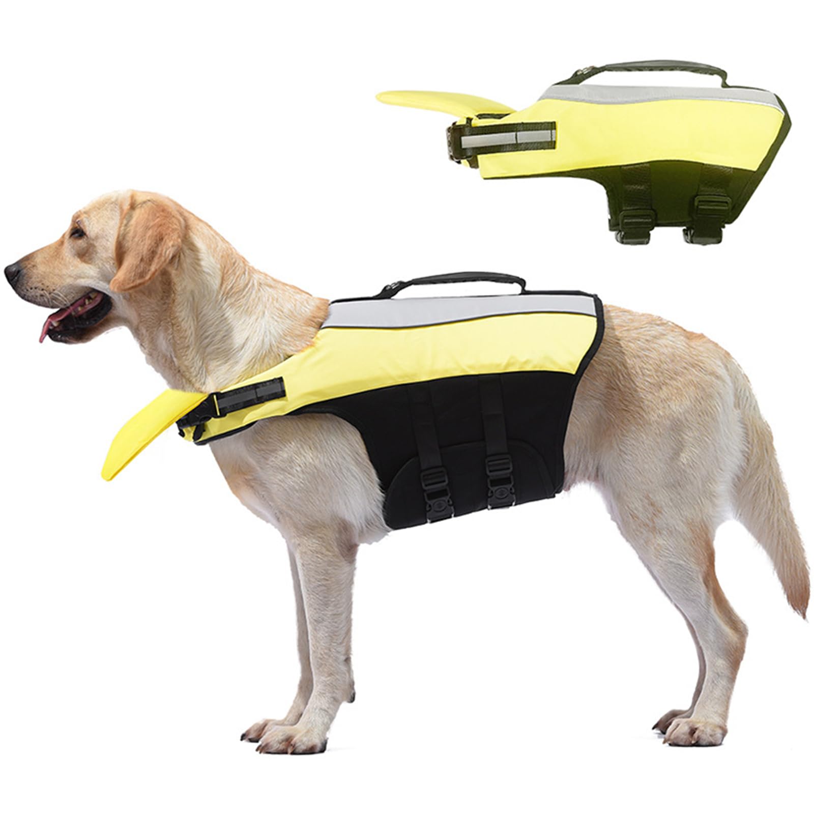 Giubbotto Salvagente Per Cani – Imbottitura Extra, Galleggiante In Poliestere, Cinturini Regolabili, Colori Vivaci E Fascia Riflettente – Per Piscina, Spiaggia E Canottaggio
