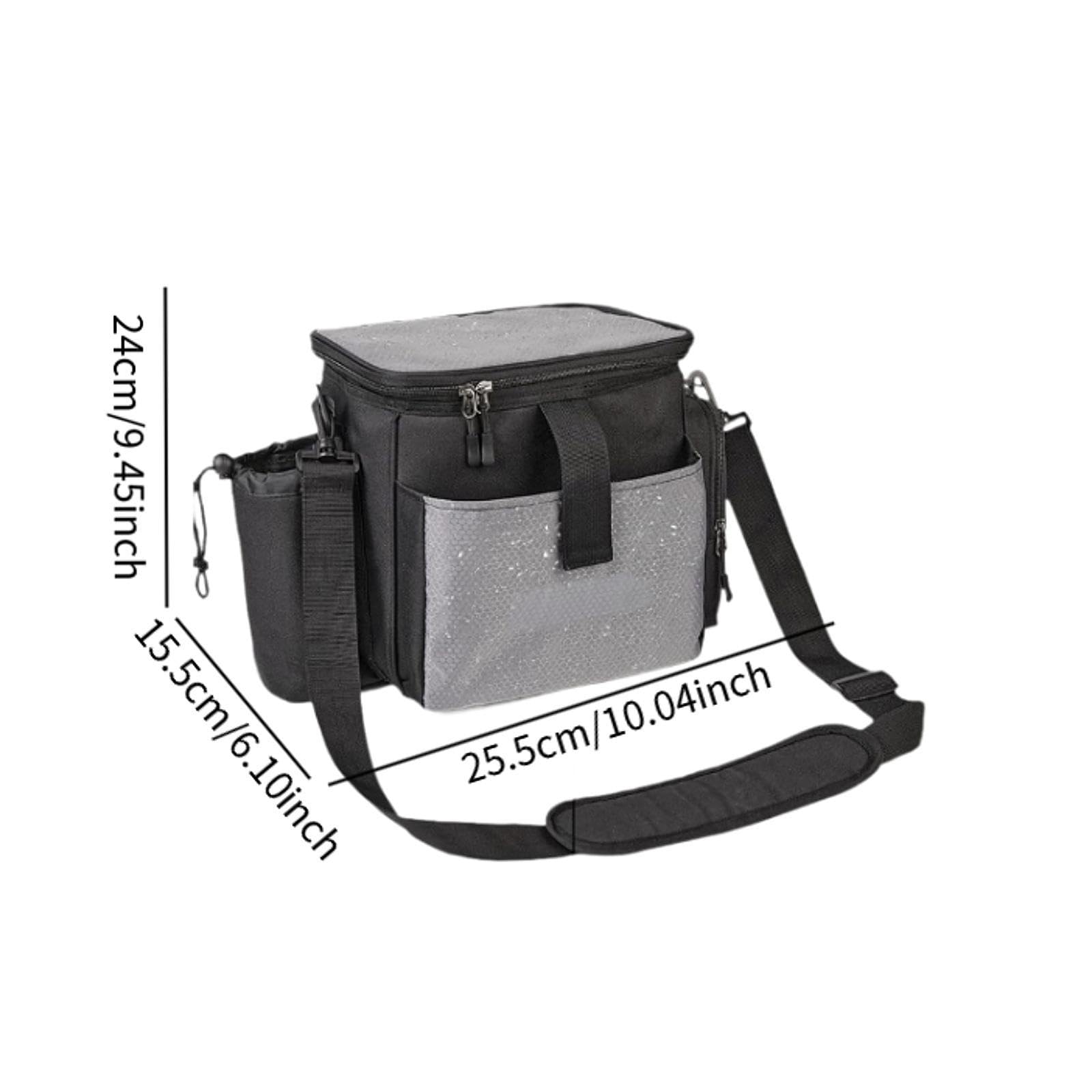 Disc Golf Tasche für 13+ Scheiben mit Flaschenhalter, Herausnehmbare Trennwände, 10.04 x 6.10 x 9.45 Zoll, wasserdichte Disc Aufbewahrungs Organizer