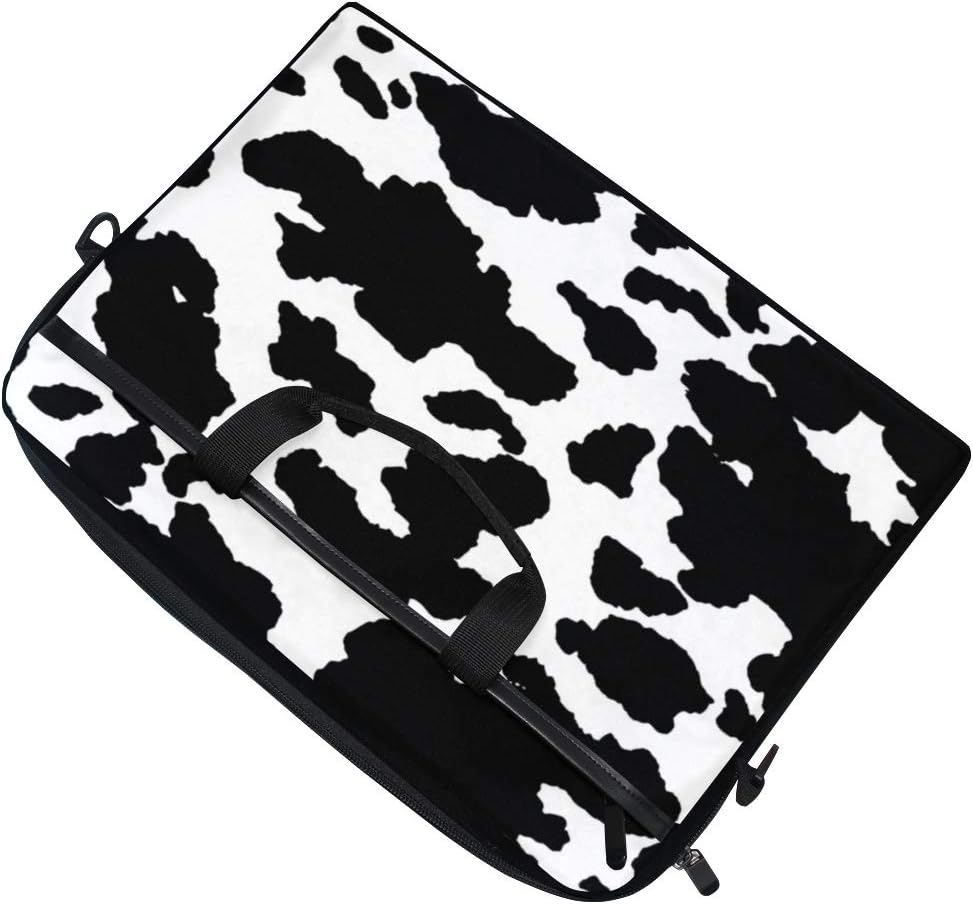 Laptop Bag Case Geometrical Animal Skin Cow Print Computer Protector Bag Travel Totes Briefcase with Shoulder Strap for Women Men Girl Boys