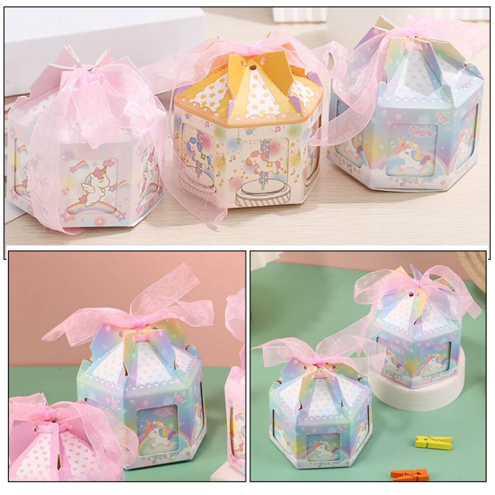 Scatola Porta Confetti Matrimonio 50 Pezzi in Carta e Ribbon