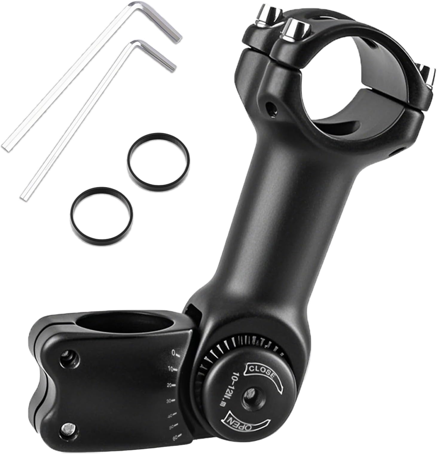 TRIWONDER Bike Stem 25.4 31.8 Adjustable 90/110/130/145mm Bike Handlebar Extender Stem Riser Bicycle Handle Bar Extensions for Mountain Bike, Road Bike, MTB, BMX, Cycling