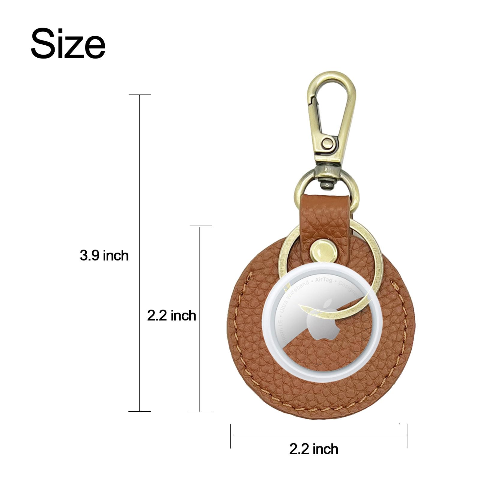 Amazon.com: Della Stella Genuine Leather Airtag Holder Keychain