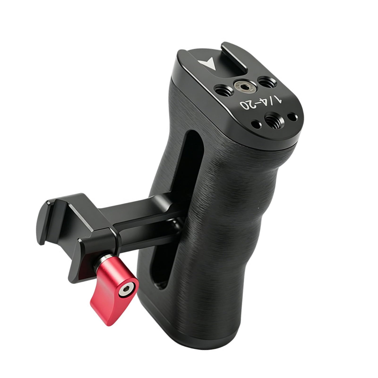 Maniglia laterale per fotocamera con piastra a sgancio rapido scorrevole in plastica di alluminio costruita per stabilizzatori regolabile in alto in basso a sinistra a destra