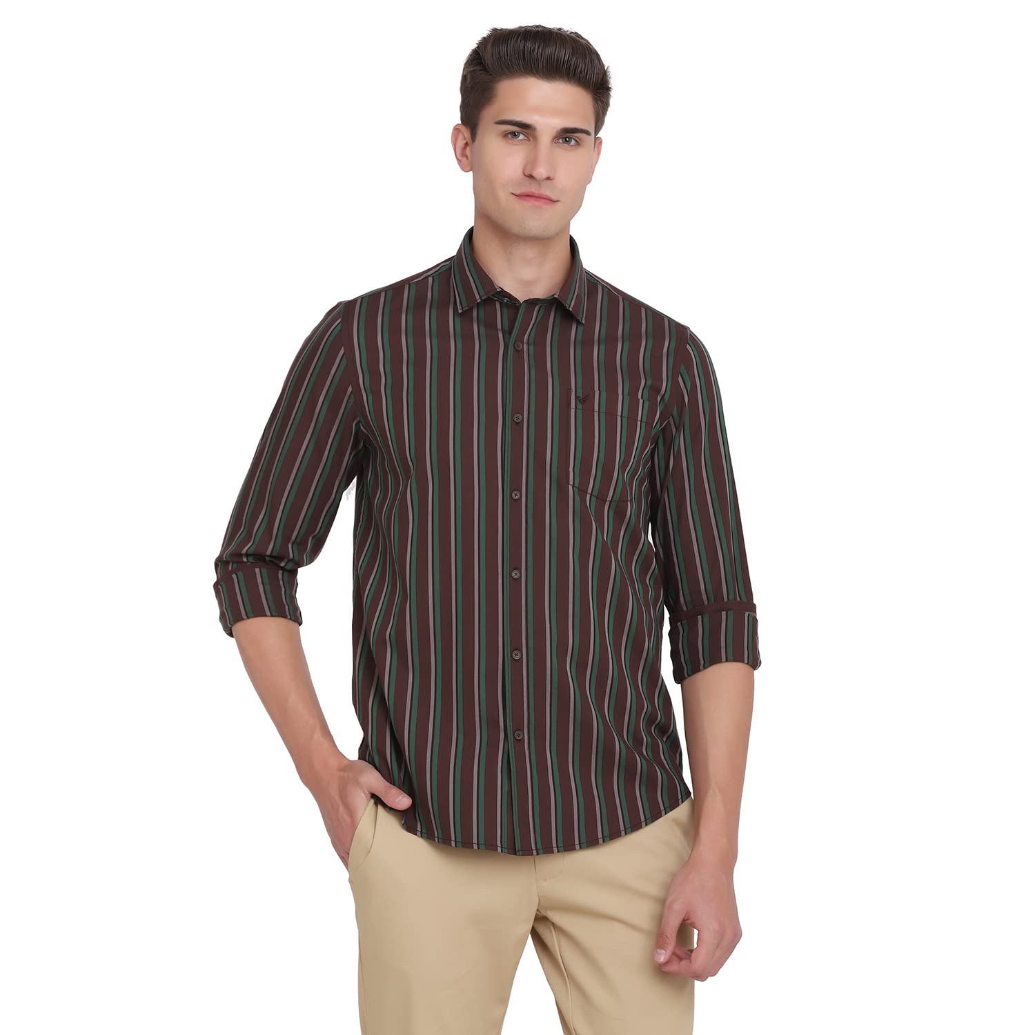 blackberrys Long Sleeve Slim FIT Stripe Shirt