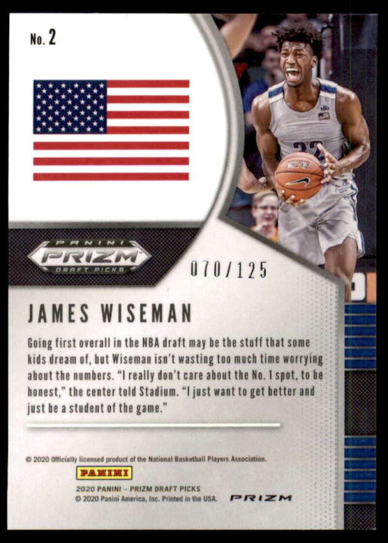 Amazon.com: James Wiseman Rookie 2020-21 Panini Prizm Draft Picks