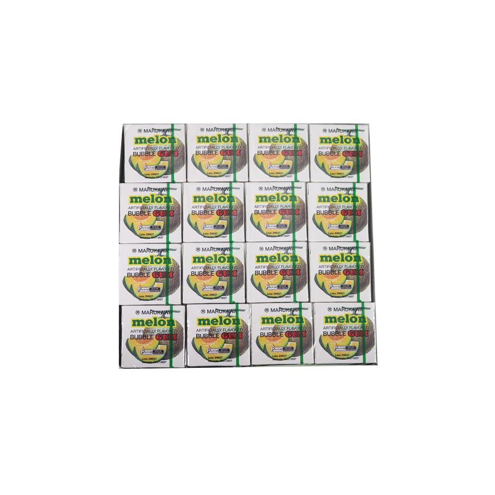 Authentic Japanese Marukawa Melon Flavored Fusen Gum 48 Packs