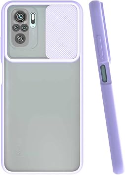 Elfia Xiaomi Redmi Note 10 ile Uyumlu Silikon Mat Renkli Kamera Lens Korumal  K l f, Lila