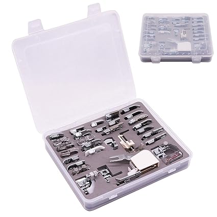 Professional Domestic 30 PCS Sewing Machine Presser Feet Set for Brother, Babylock, Singer, Janome, Elna, Toyota, New Home, Simplicity, Kenmore, and White Low Shank Sewing Machines by Stormshopping