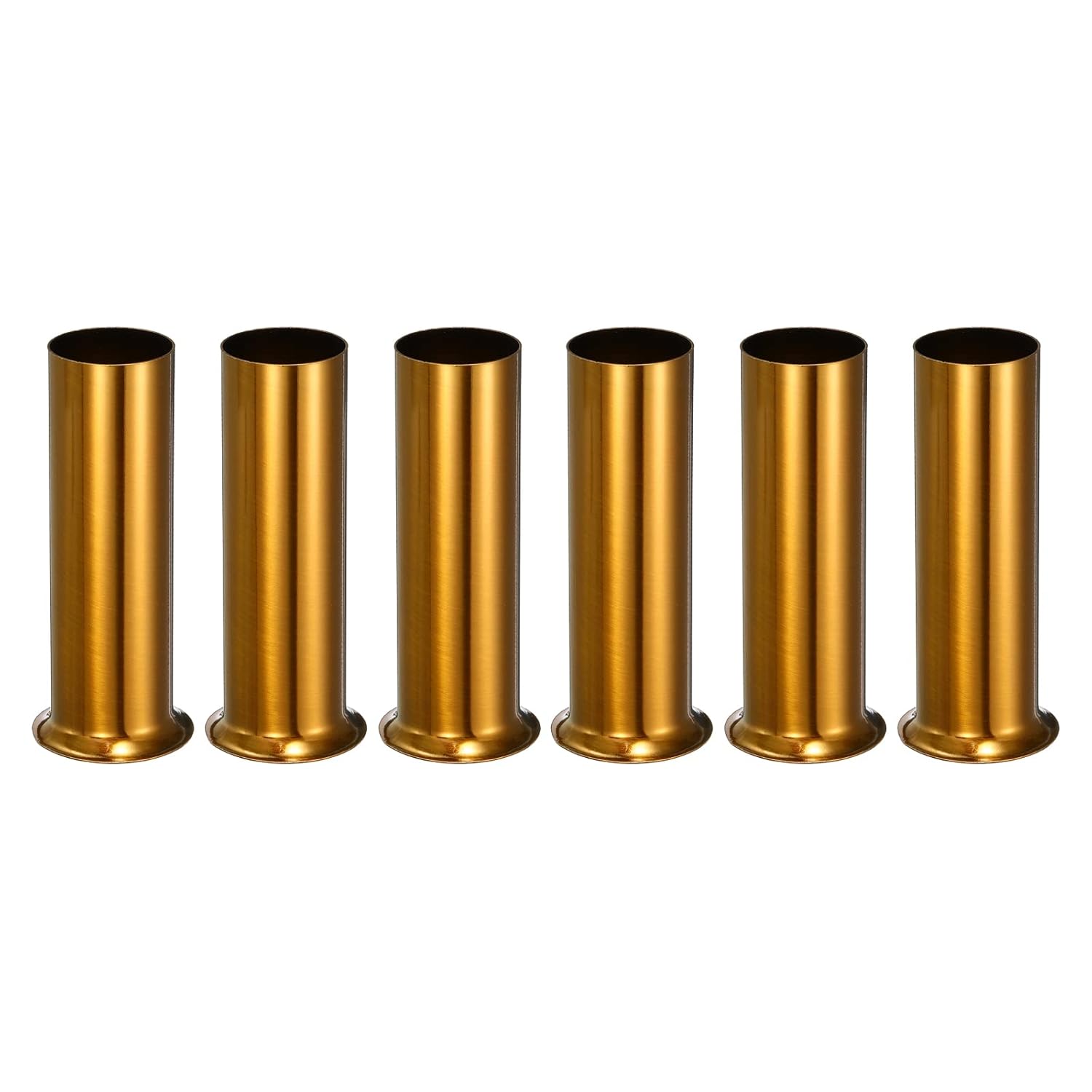 MECCANIXITY Candle Socket Covers, 3.9 Inch Tall Metal Chandelier Sleeves Candelabra Base Sockets Fit to Most Chandeliers, Bronze 6 Pcs