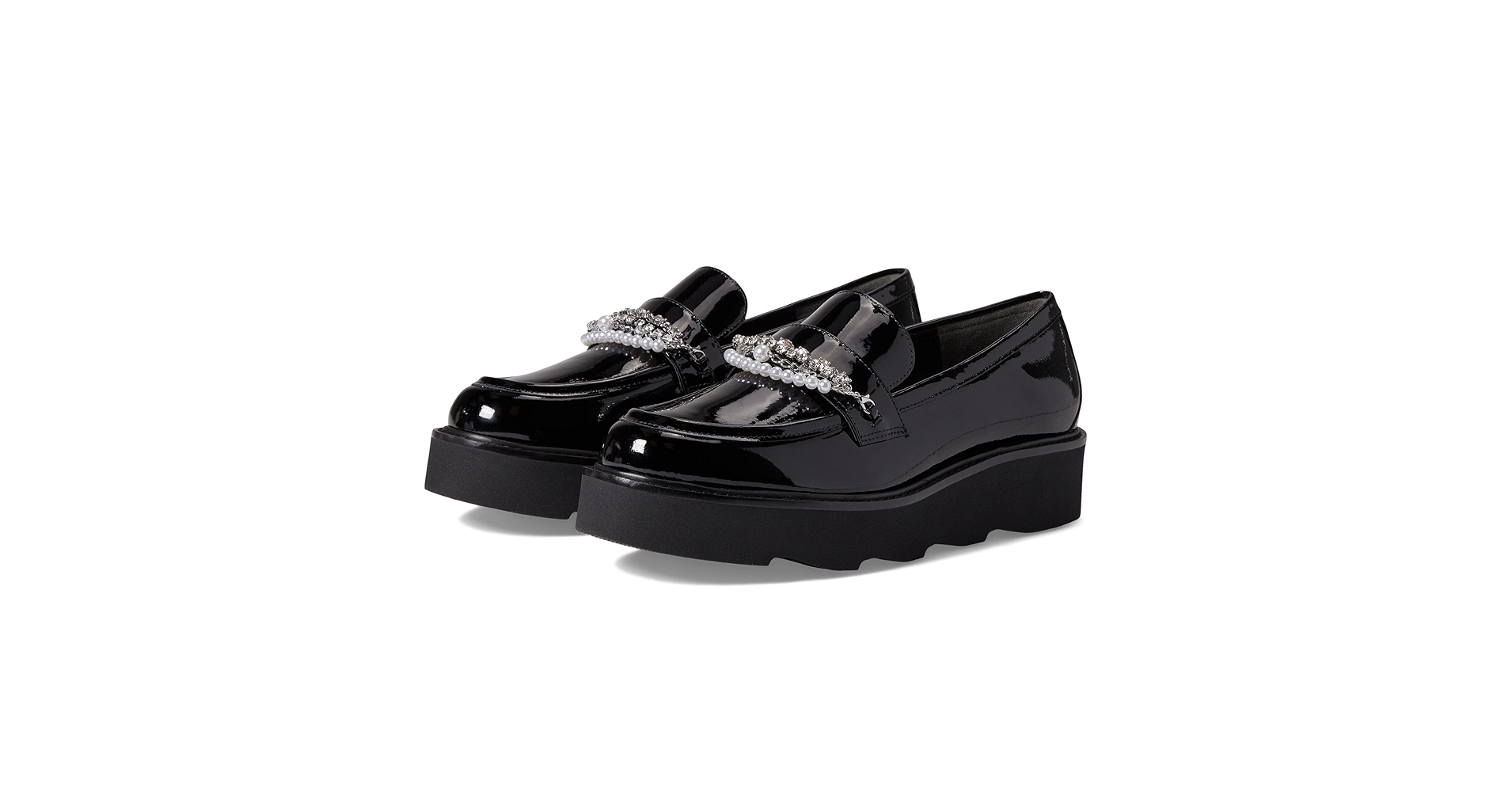Amazon.com | Stuart Weitzman Pearldrop Platform Loafer Black