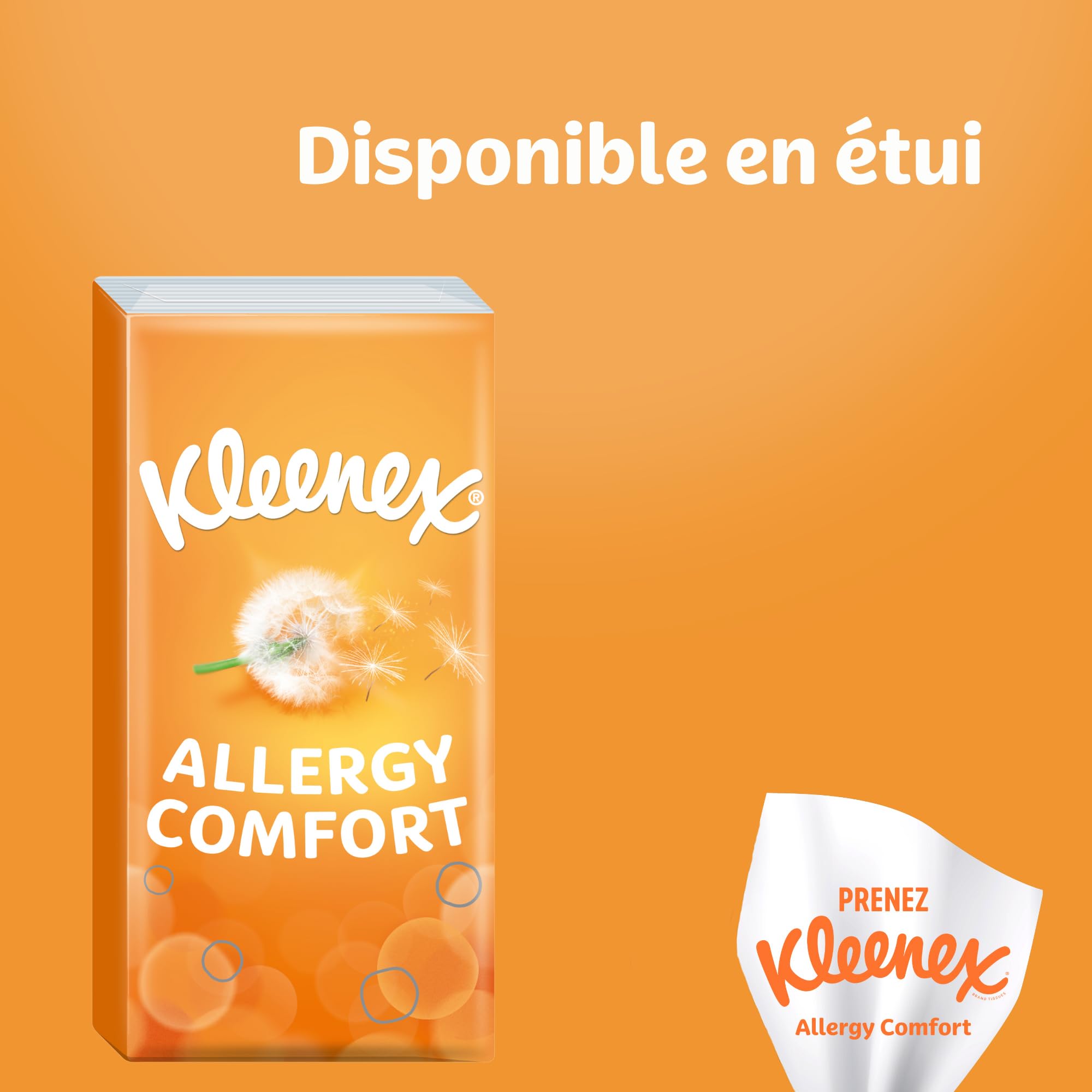 KLEENEX - Mouchoirs boîte Allergy Comfort (12 boîtes de 56 mouchoirs) - apporte un plus grand confort en cas de symptômes d’allergie - Fabriqué en France