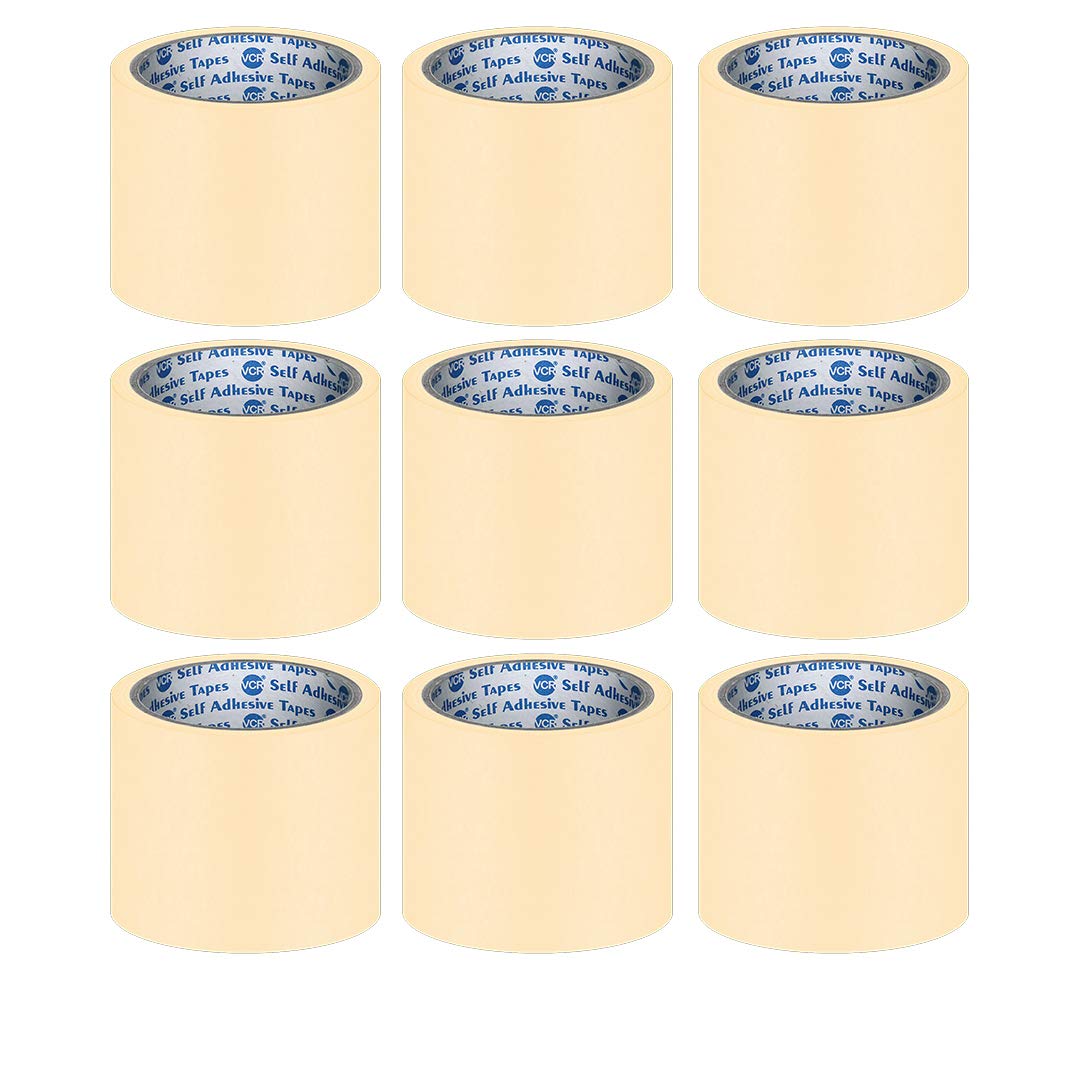 VCR Masking Tape - 18 Meters in Length 96mm / 4" Width - 9 Rolls Per Pack - Easy Tear Tape, Best for Carpenter, Labelling, Painting and leaves no residue after a peel. (B08Y72R273) Amazon Price History, Amazon Price Tracker