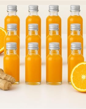 12 Adet Şeffaf Cam Shot Şişesi Sızdırmaz Gümüş Metal Kapaklı Kolonya Koku Süs Çok Amaçlı Şişe 30ml