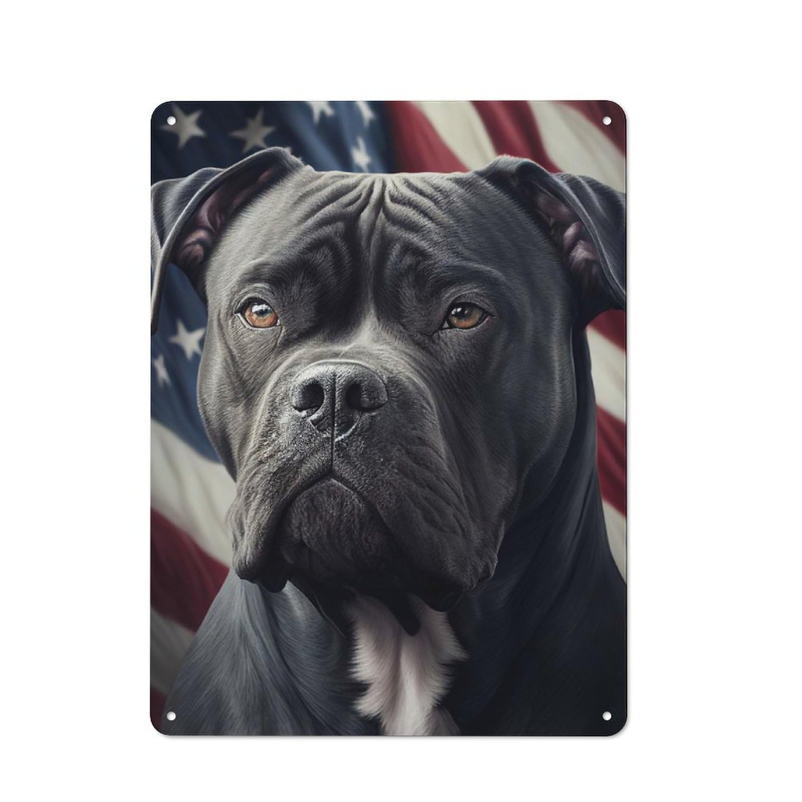 Junmoney Cane Corso America Usa Tin Wall Sign With Design 40X30cm, Classic Bistro Wall Plaque For Bakery, Diner, Cafe Or Family Room