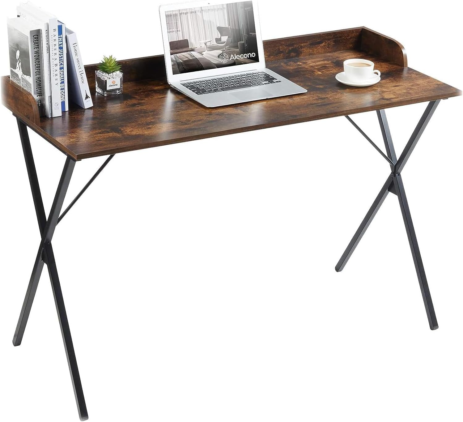 Computer Desk with Bezel 47.2” Gaming Desk, Rustic Home Office Desks Modern Study