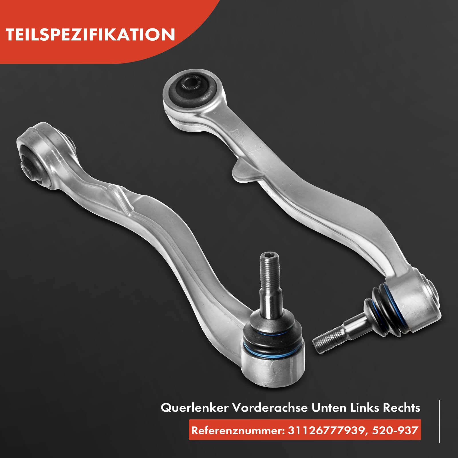 2x cross steering wheel suspension front left right for E63 E64 E65 E66 E67 from year of manufacture 2001/11-2010/07