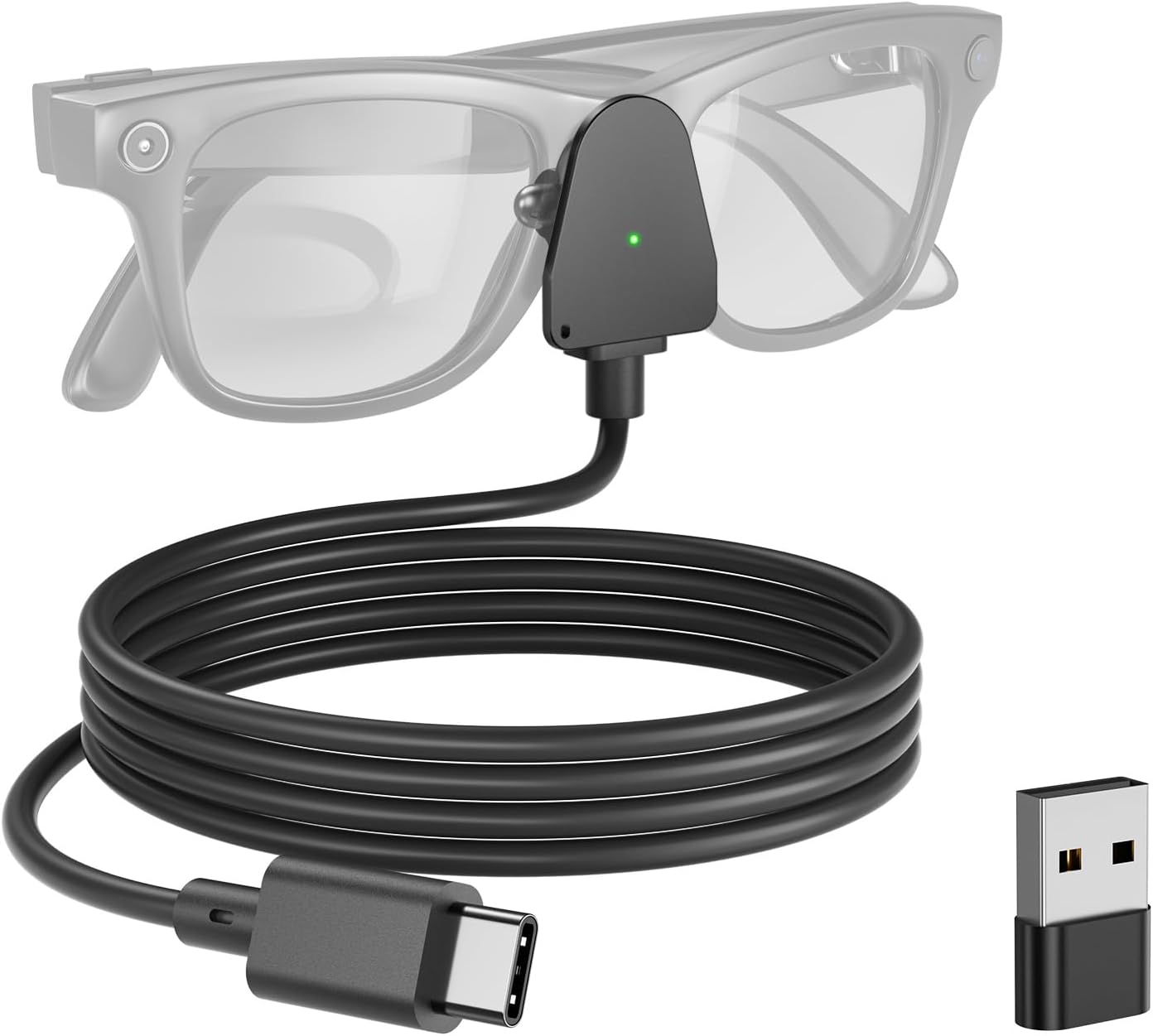 Charging Cable Adapter for Ray-Ban Meta Smart Glasses Portable Charger