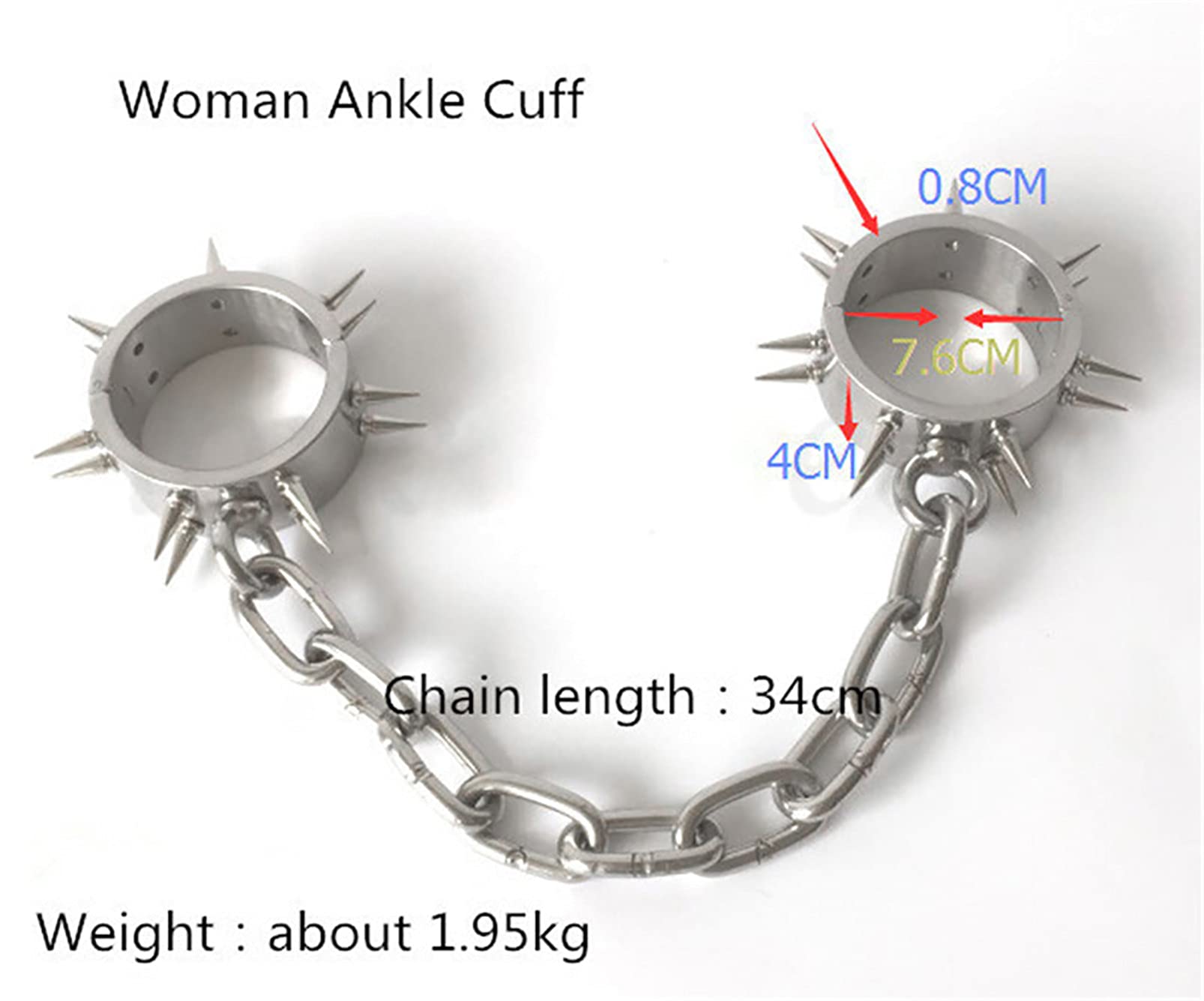 WTGWDA Menottes à chaîne en métal, verrouillage furtif, contraintes de poignet, BDSM, jouets sexuels de Bondage for Couples, femmes et hommes, jeu sexuel(Weiblich)
