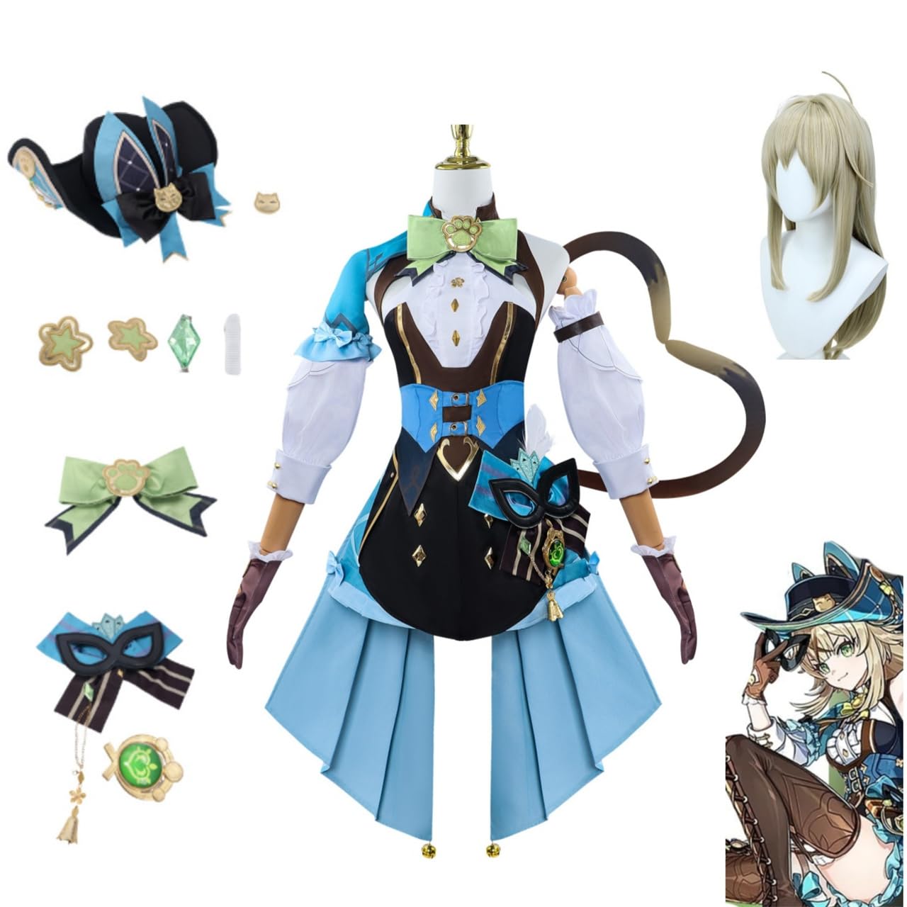 Amazon.co.jp: 原神 綺良々コスプレ衣装 豪華版 フルセット
