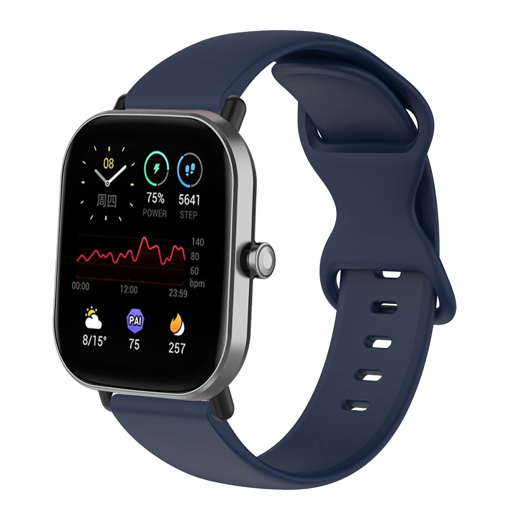 Cinturino per Amazfit Bip 3/3 Pro/S/S Lite/U/U Pro/Active/Active 2, 20mm Silicone Sport Bracciali Cinturini di Ricambio per Amazfit GTR Mini/GTR 42mm/GTS 4/4 Mini/3/2/2e/2Mini
