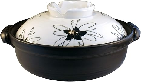 Amazon マルヨシ陶器 フローラ Ih土鍋 9号 M05 黒 3 3l 土鍋 Ih対応 おしゃれ 9号 M05 土鍋 オンライン通販