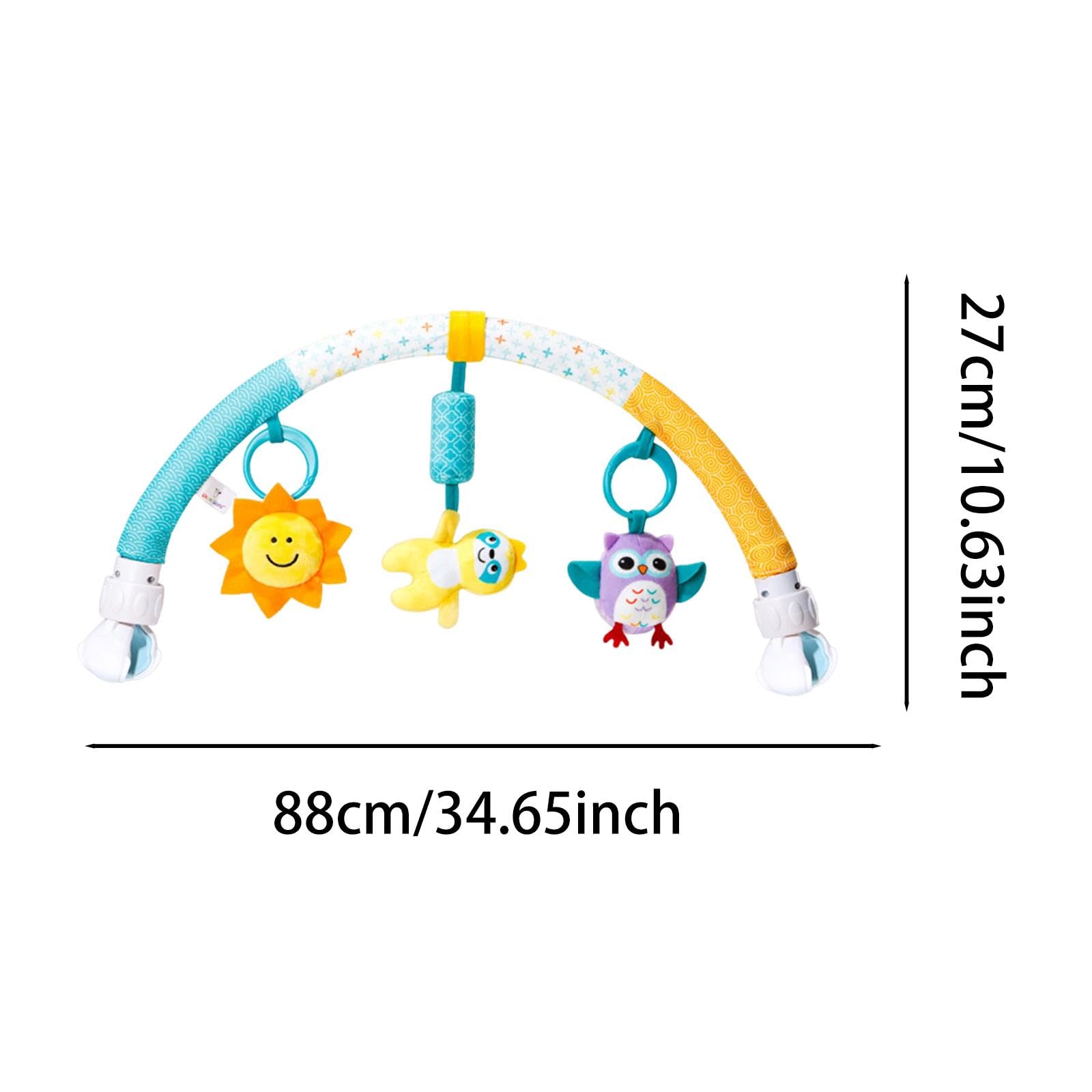 Qianly Kinderwagen Spielbogen Mobiles Spielcenter Autositz Anhänger Greifling Und mit Abnehmbarem Design für Flexible Nutzung Am Einkaufswagen Od, Faultier