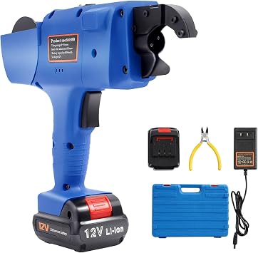 Automatic Rebar Tie Gun, Cordless Rebar Tie Tool, 0.3"-1.34" Rebar Tier Tying Machine for Steel Mesh and Steel Cage, 8-34mm Tying Range
