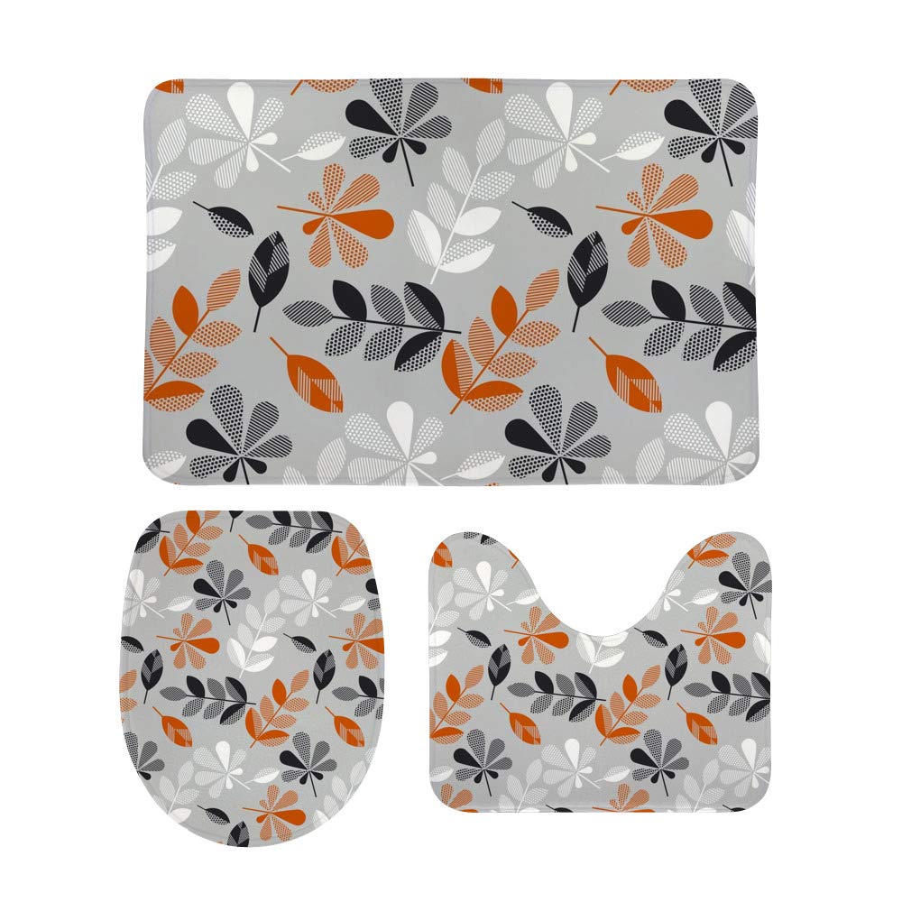 Tapis de bain ultra doux en polaire lot de 3 tapis absorbants doublure éponge