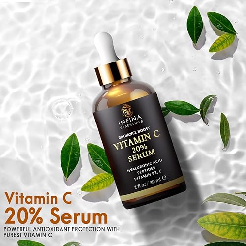 Miniatura 9 de Suero de vitamina C para la cara con ácido hialurónico, potente suero facial para mujeres y hombres, suero facial antienvejecimiento dirige manchas