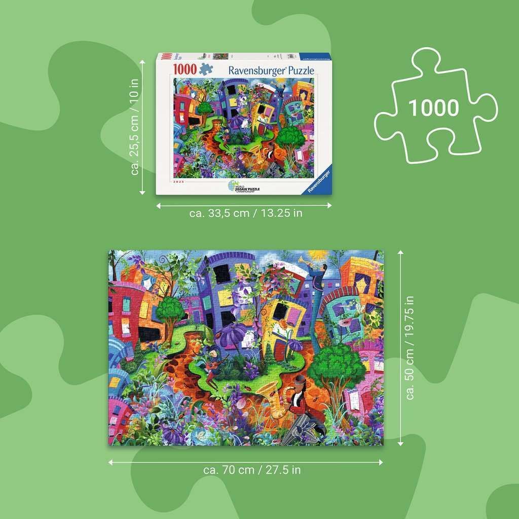 Ravensburger Lady Bug Lane 1000 Piece Jigsaw Puzzle – Whimsical Garden Path Scene, Detailed Challenge for Adults & Families
