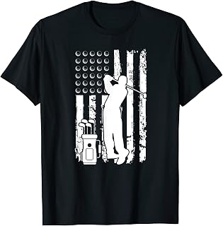 Golf USA Flag Shirt Golf Player T-Shirt