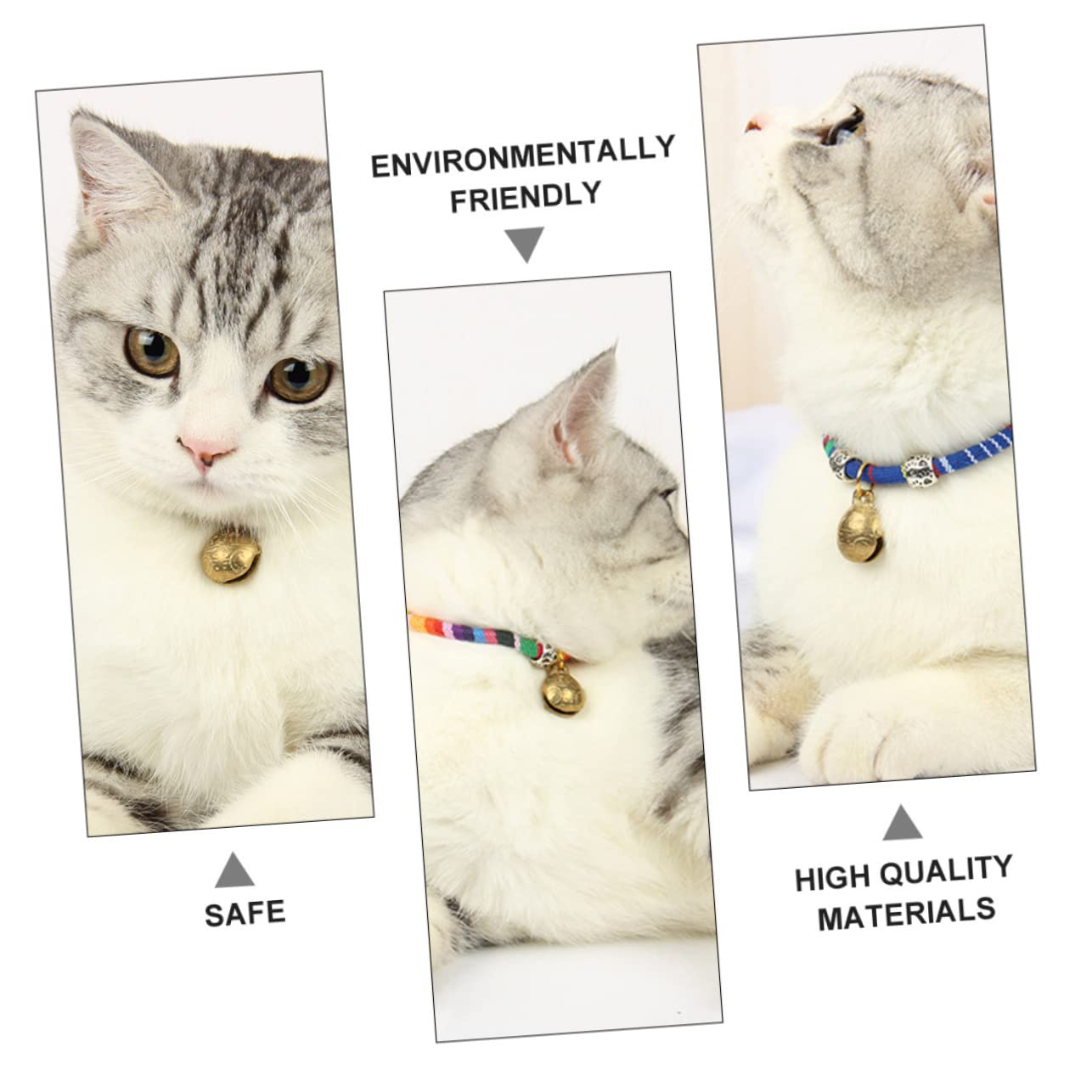 INOOMP 9pezzi Collarper Gatti Con Campanello Stile Collare Regolabile Per Gatti Accessori Per Animali Domestici Per Ogni Occasione