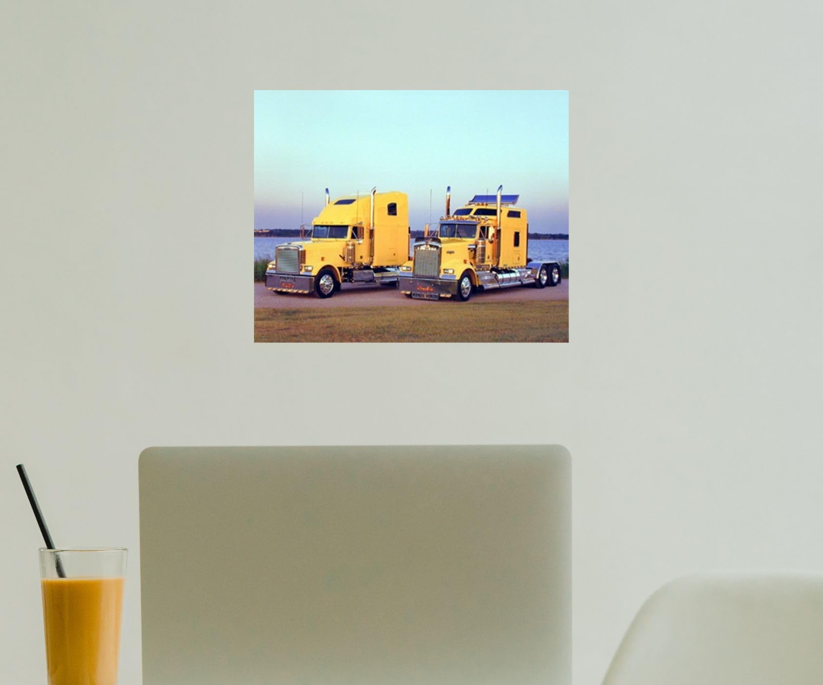 Amazon.com: Impact Posters Gallery Yellow Kenworth Big Rig