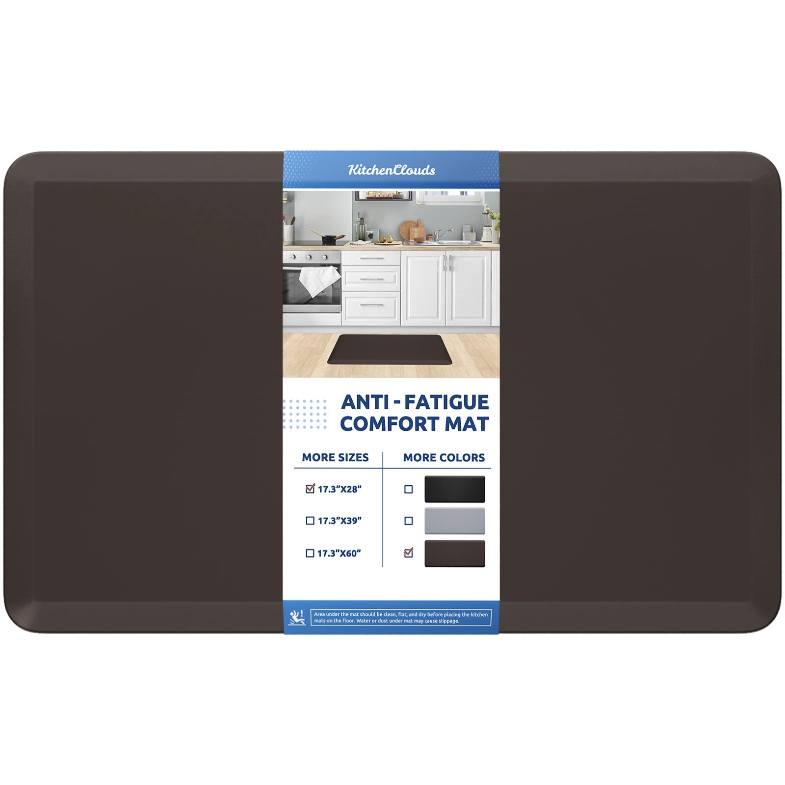 Kitchen Mat Cushioned Anti Fatigue Rug Standing and Comfort Floor Mats