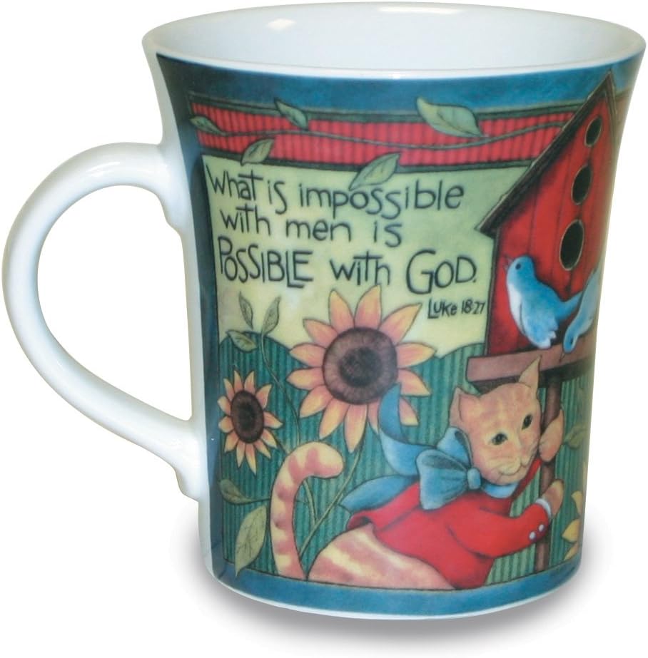 Divinity BoutiqueGarden Collection Mug Designed by Artist Beth Yarbrough, What is Impossible, Multicolor