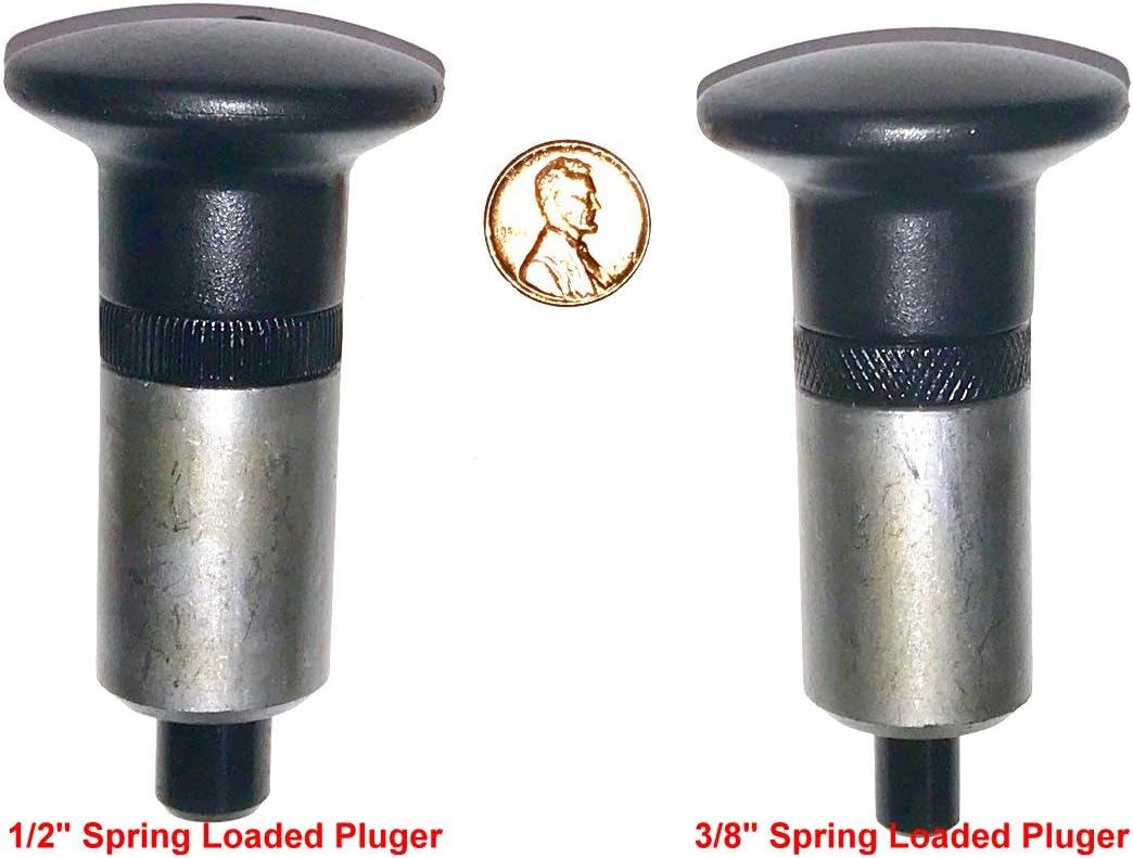 (Pack of 2) SBDs 'POP' Pull Pin 1/2" Diameter Spring Loaded Steel Plunger 1" Diameter x 1-1/2" Length Weld ON Steel Barrel | | Jumbo Round Hard Plastic Knob | Knurled Round Nut