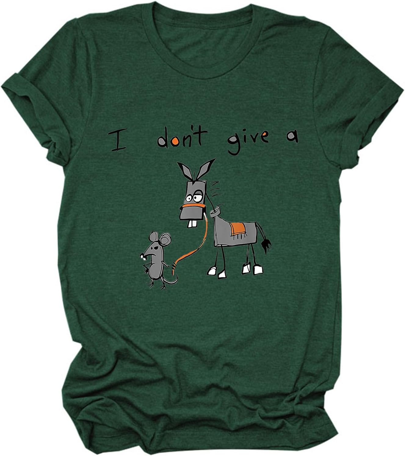 I Don't Give A Rats T-Shirt Womens Funny Sarcastic Humor Graphic Shirt Casual Short Sleeve Crew Neck Tees Summer Tops