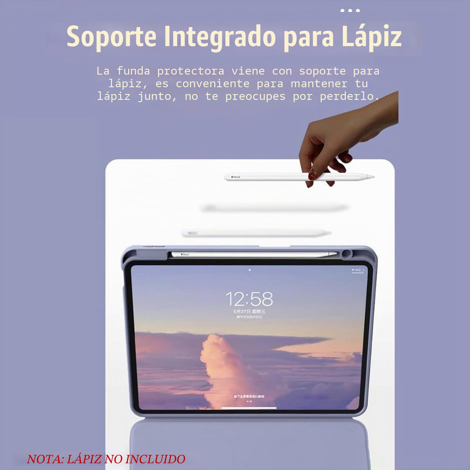 Funda con Teclado Vertical para iPad 10,2 Pulgadas 9ª/8ª/7ª Generación (2021/2020/2019), Trackpad Multi-Touch, Español QWERTY Teclado Inalámbrico Desmontable con Ratón Bluetooth, Verde Oscuro